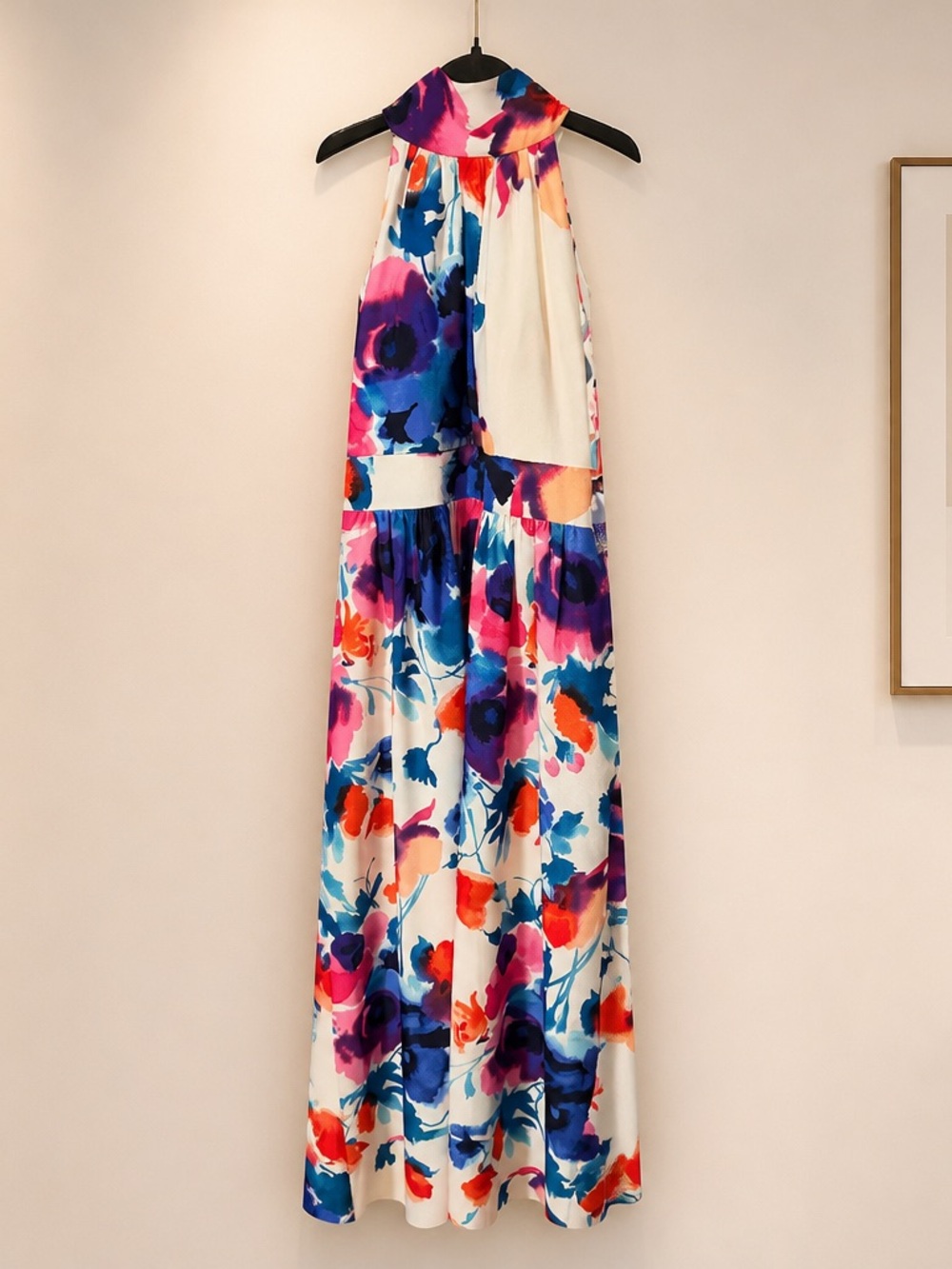 ELSA Multicolor Floral Halter Maxi Dress